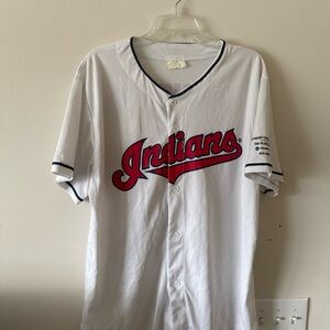 White Indians Baseball Jersey